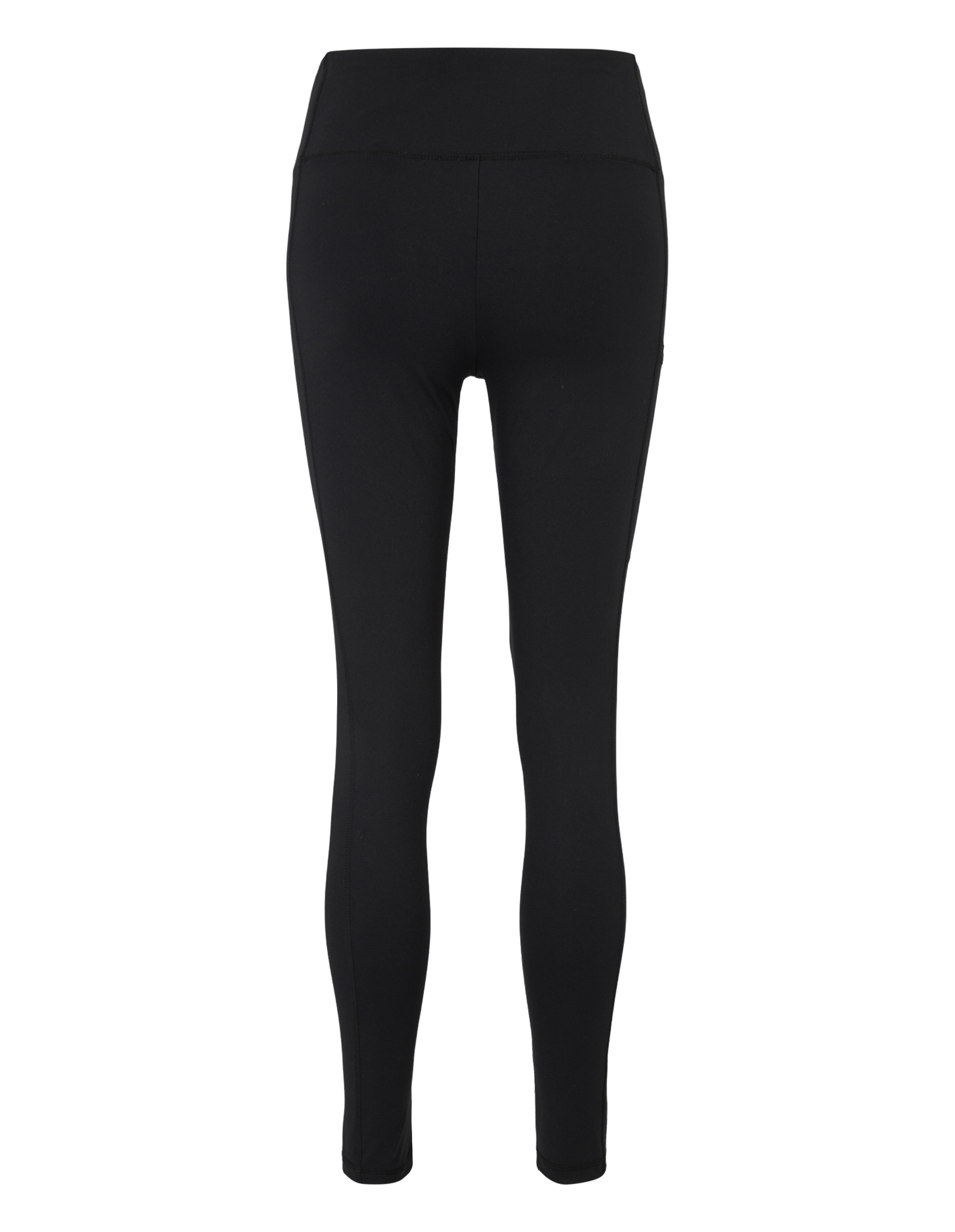 Schwarze, eng anliegende Leggings aus Stretchmaterial mit hohem Bund für bequeme Passform und vielseitigen Einsatz.
