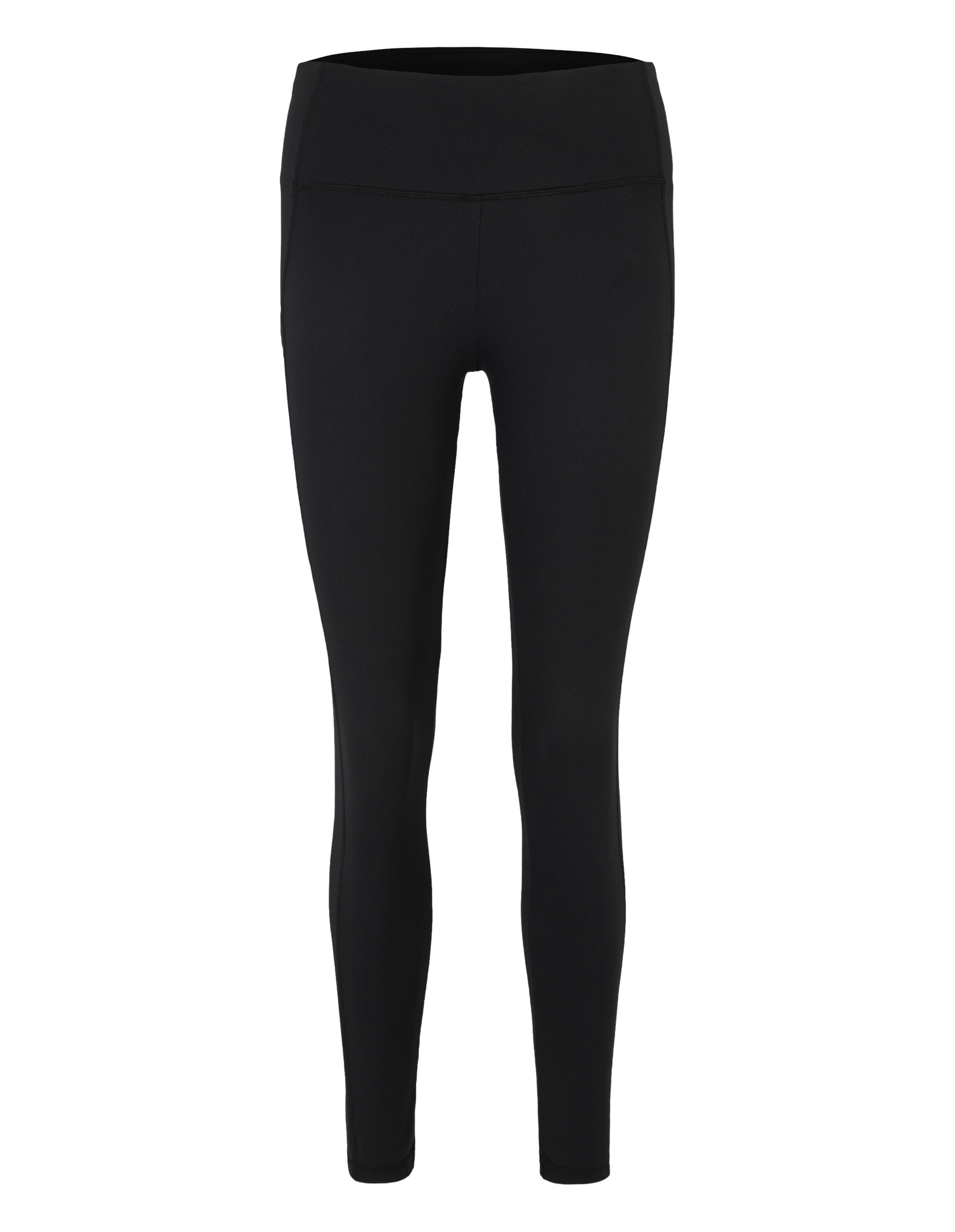 Schwarze, eng anliegende Leggings aus Stretchmaterial mit hohem Bund für bequeme Passform und vielseitigen Einsatz.