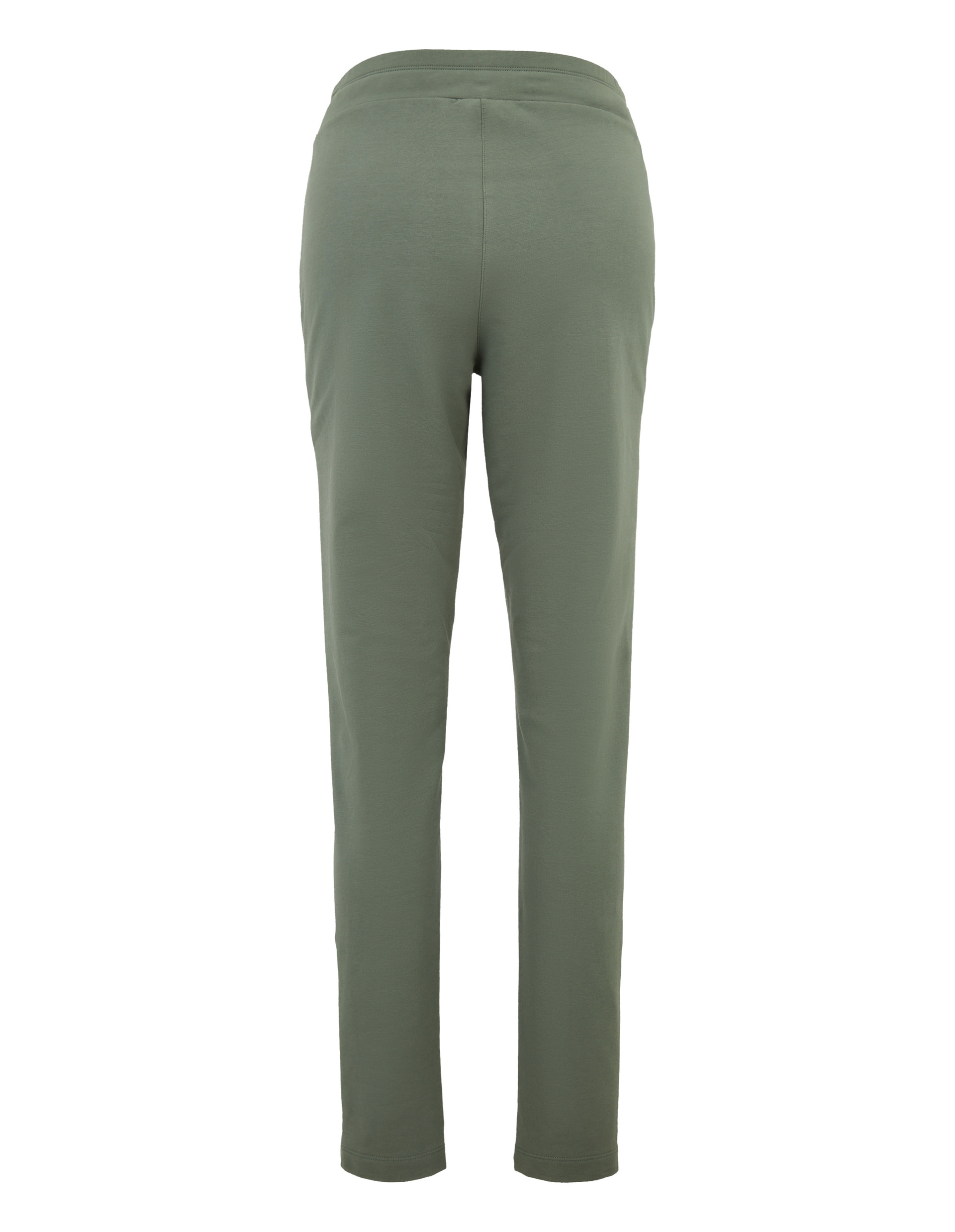 Graue Jogginghose in schlichter Ausführung mit elastischem Bund, gezeigt von hinten, aus weichem, angenehmem Material.